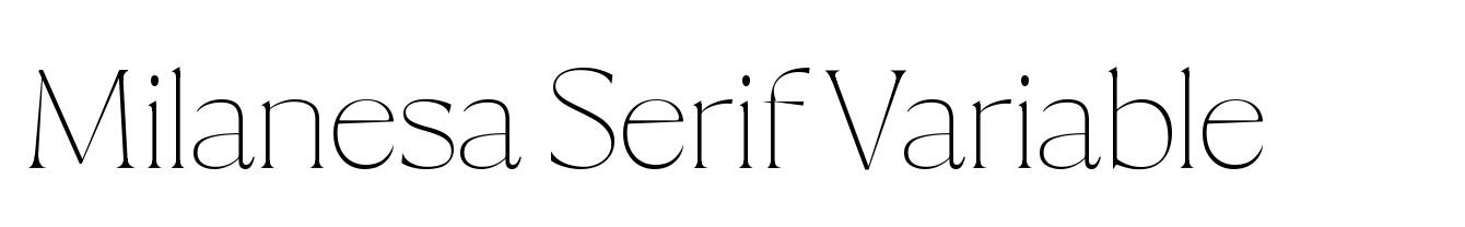 Milanesa Serif Variable